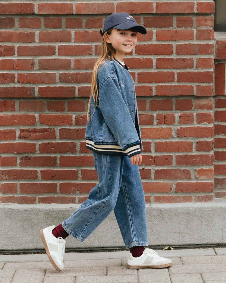 Rylee + Cru Barrel Pant, Indigo Denim