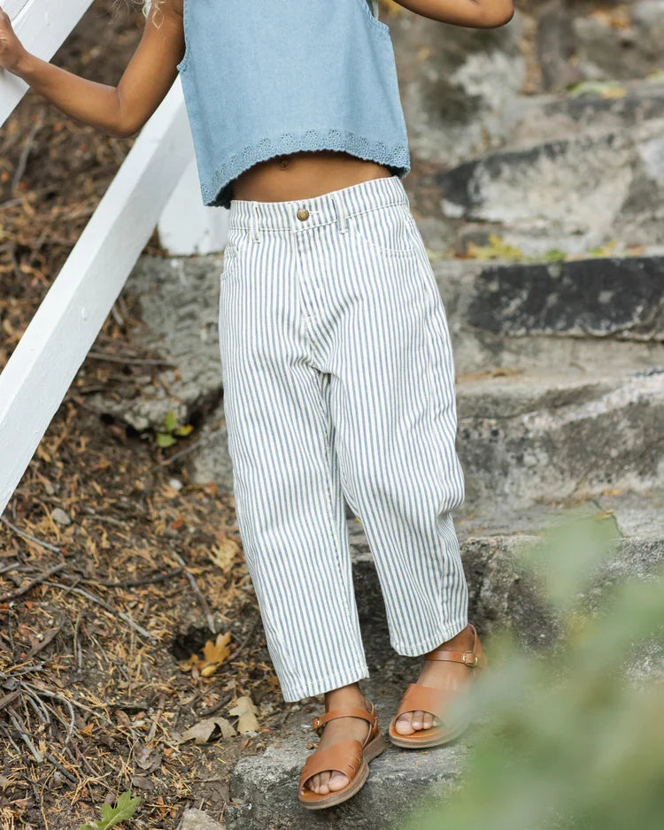 Rylee + Cru Barrel Pant, Railroad Stripe