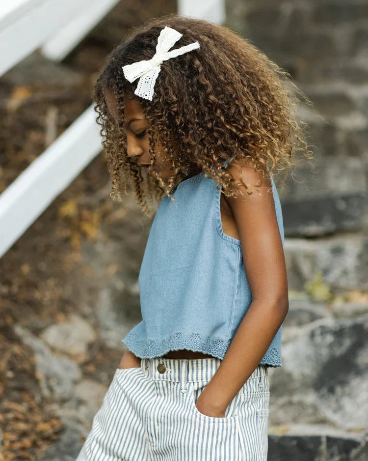 Rylee + Cru Aaron Top, Washed Blue