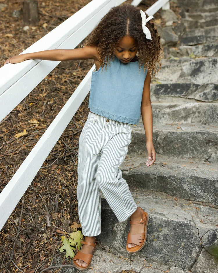 Rylee + Cru Aaron Top, Washed Blue