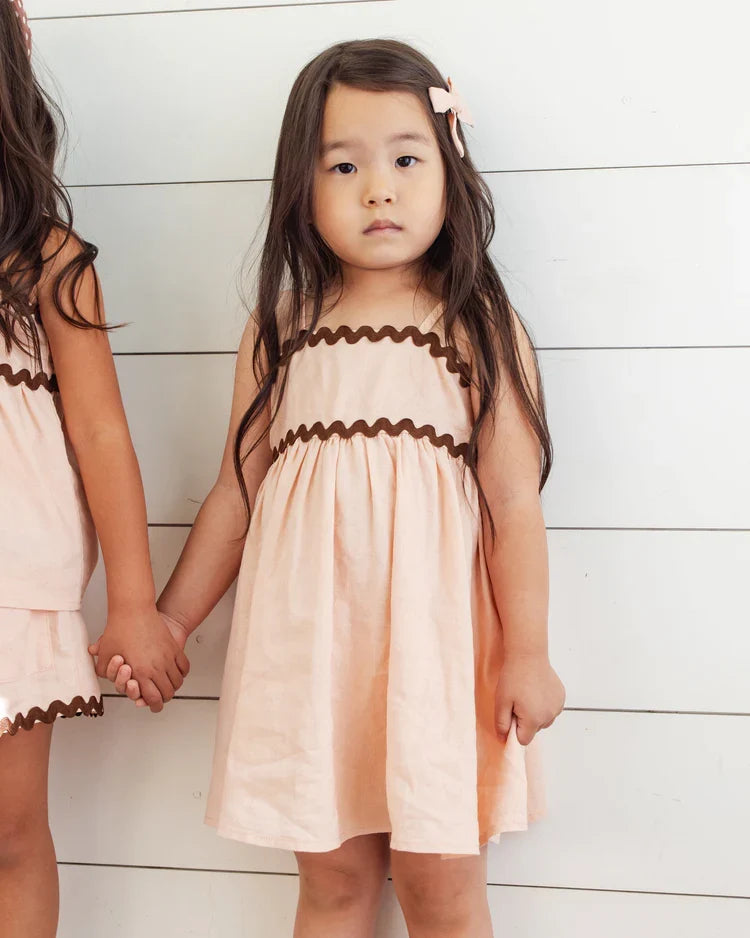 Rylee + Cru Ric Rac Dress, Blush