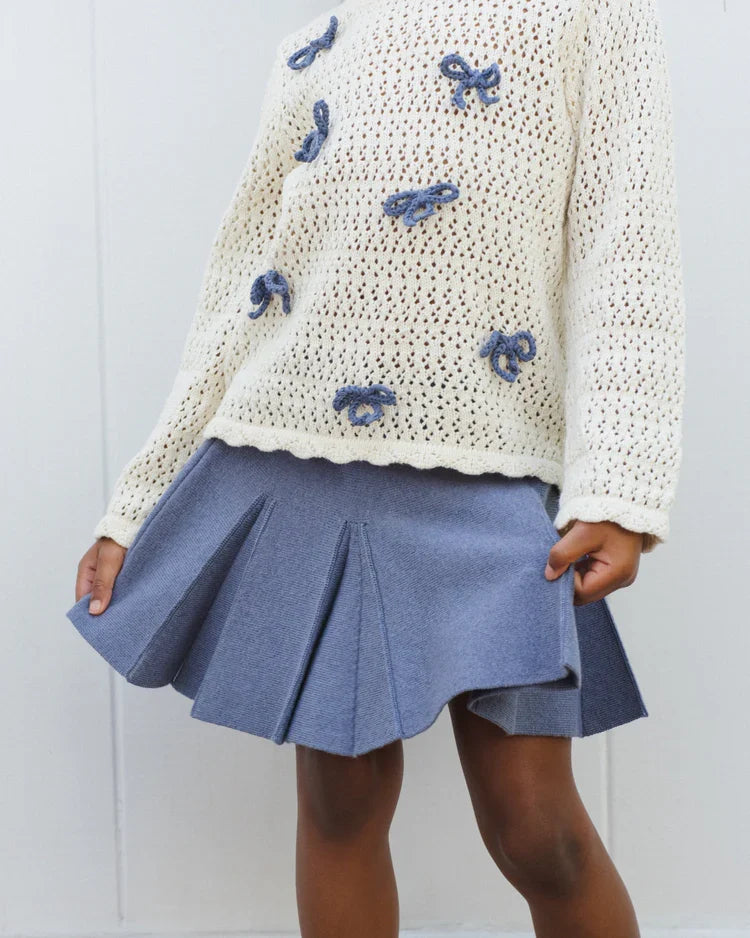Rylee + Cru Sloane Knit Skirt, Marine
