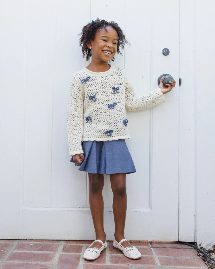 Rylee + Cru Sloane Knit Skirt, Marine