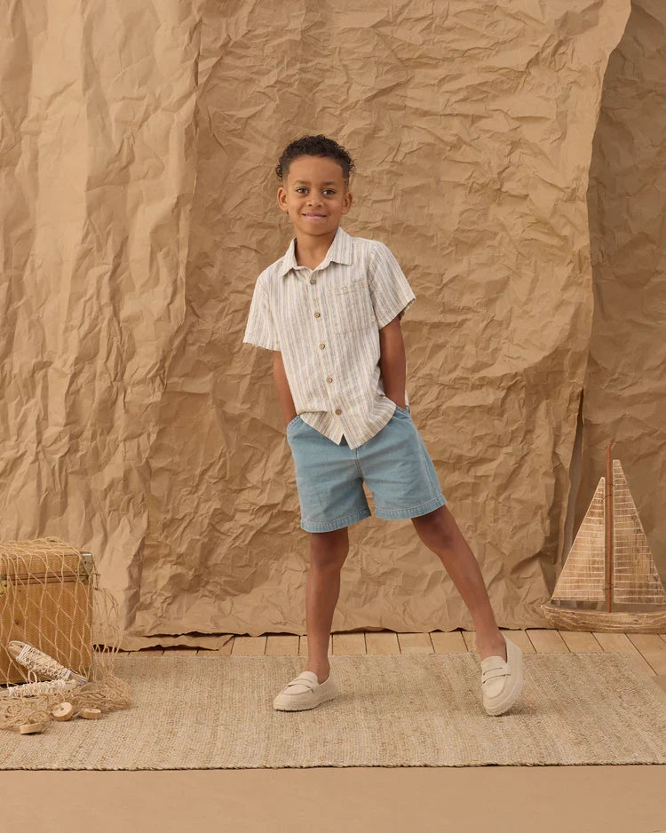 Rylee + Cru Dawson Short, Washed Blue