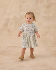 Rylee + Cru Babydoll Dress, Blue Ditsy