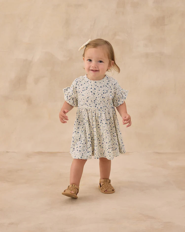 Rylee + Cru Babydoll Dress, Blue Ditsy