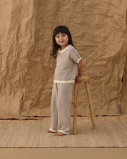 Rylee + Cru Knit Set, Chocolate Stripe