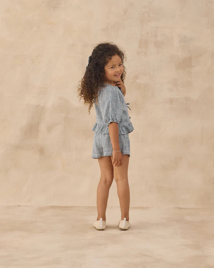 Rylee + Cru Juniper Set, Marine Gingham