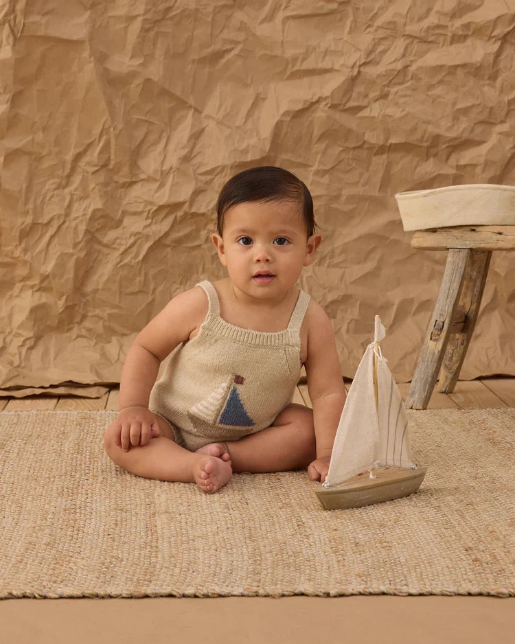 Rylee + Cru Fisher Romper, Sailboat