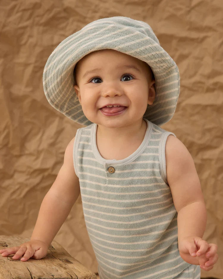 Rylee + Cru Bucket Hat, Seafoam Terry Stripe