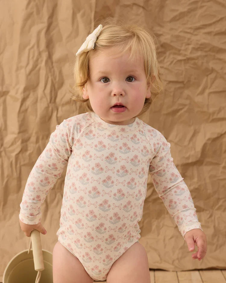 Rylee + Cru Delphine Rashguard One-Piece, Blossom