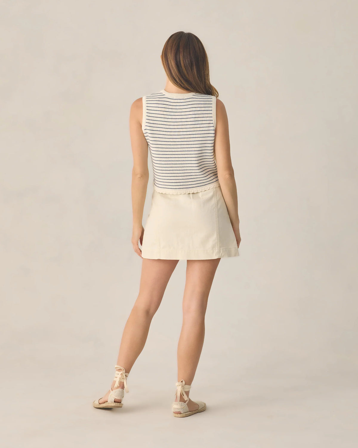 Rylee + Cru Adult Denver Mini Skirt, Natural