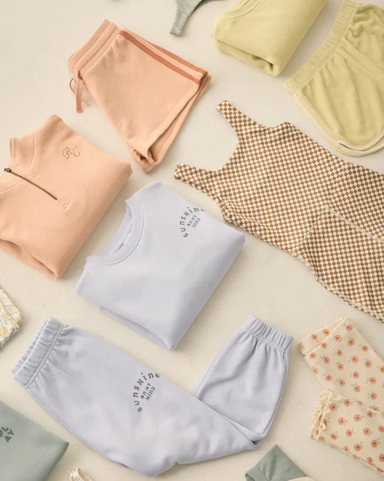 Rylee + Cru Half Zip Sweatshirt, Melon