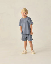 Rylee + Cru Oceanside Tech Short, Heathered Marine