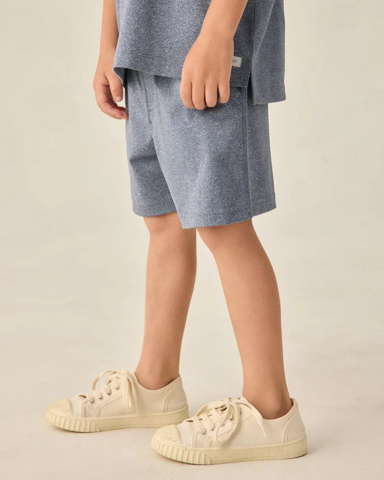 Rylee + Cru Oceanside Tech Short, Heathered Marine