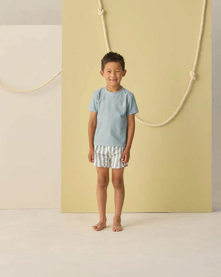 Rylee + Cru Short Sleeve Rashguard, Sea Green
