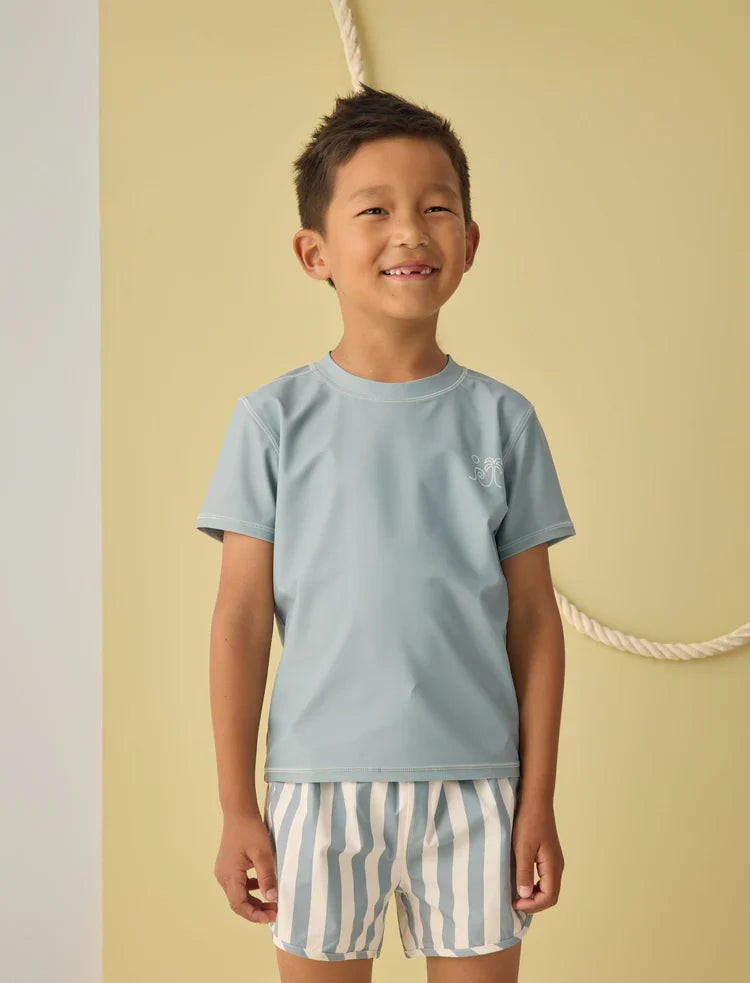 Rylee + Cru Short Sleeve Rashguard, Sea Green