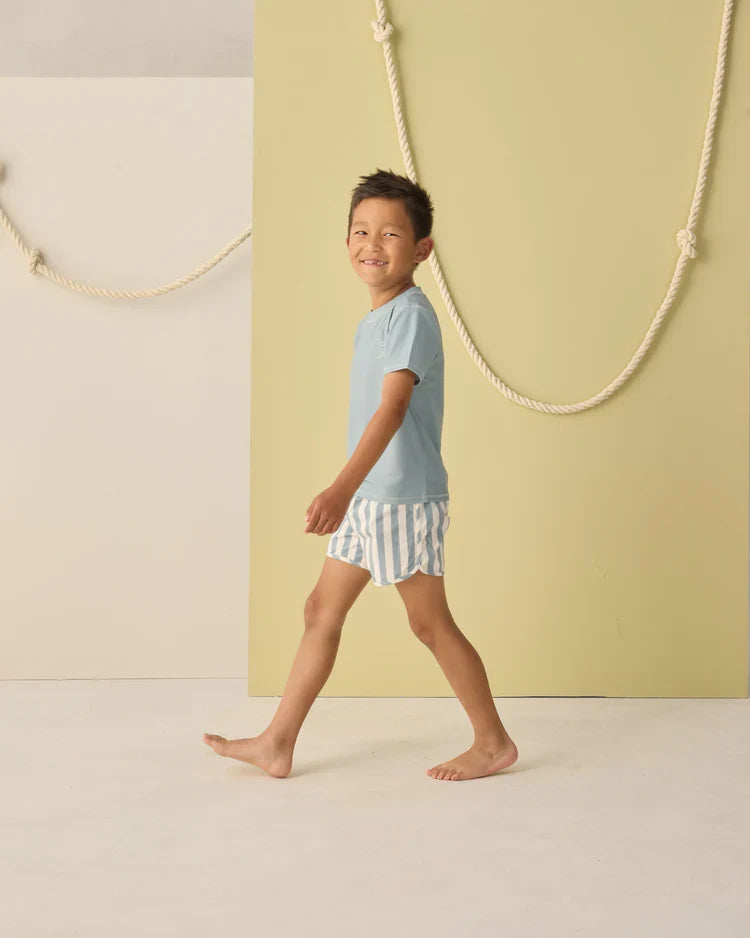 Rylee + Cru Short Sleeve Rashguard, Sea Green