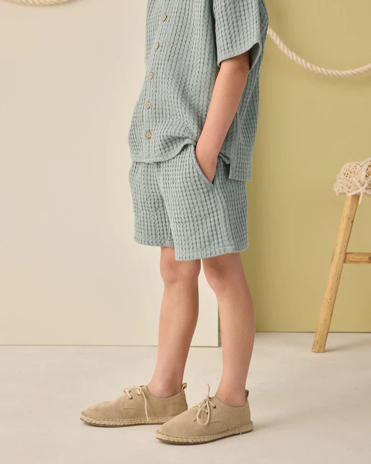 Rylee + Cru Lapel Collar Shirt, Sea Green