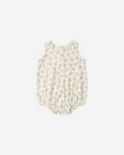 Rylee + Cru Bubble Onesie, Yellow Ditsy