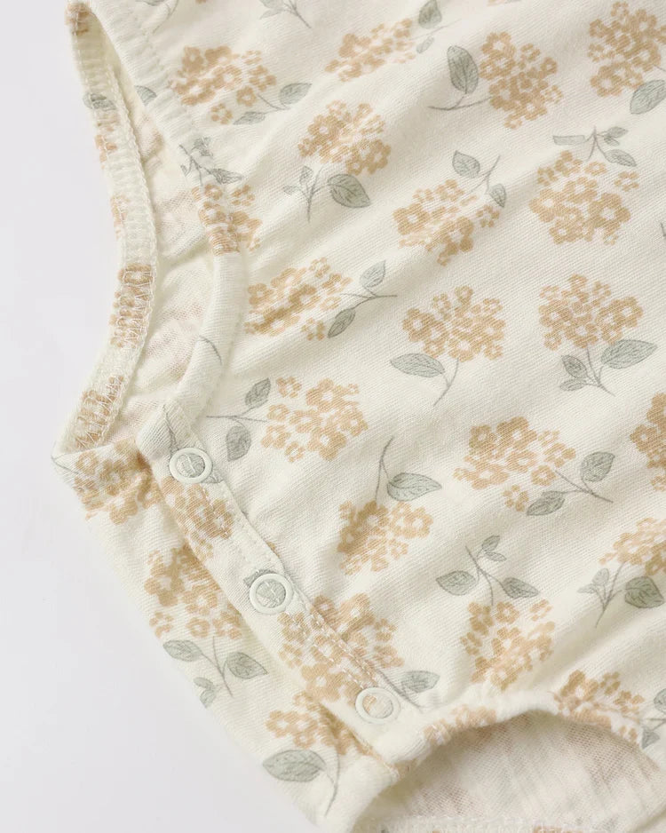 Rylee + Cru Bubble Onesie, Yellow Ditsy