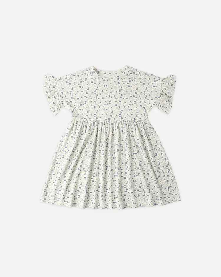 Rylee + Cru Babydoll Dress, Blue Ditsy