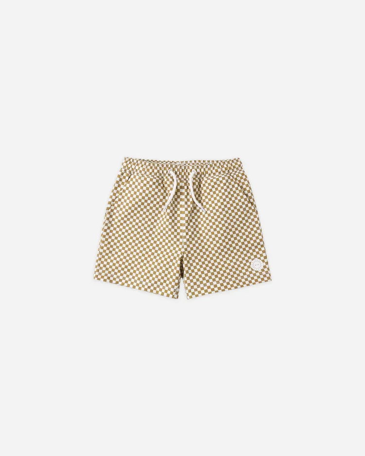 Rylee + Cru Boardshort, Ocre Check