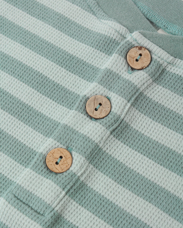 Rylee + Cru Summer Waffle Set, Sea Green Stripe