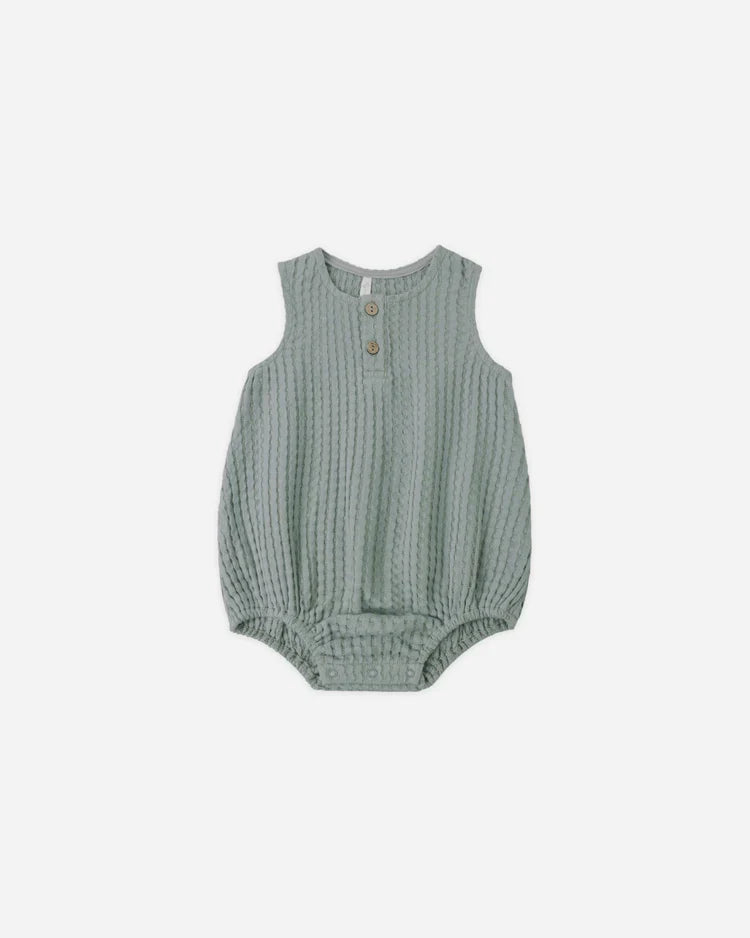 Rylee + Cru Beau Romper, Sea Green