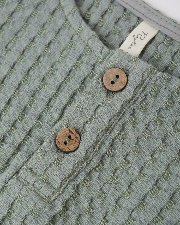 Rylee + Cru Beau Romper, Sea Green