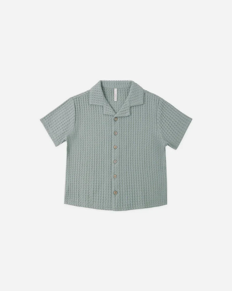 Rylee + Cru Lapel Collar Shirt, Sea Green