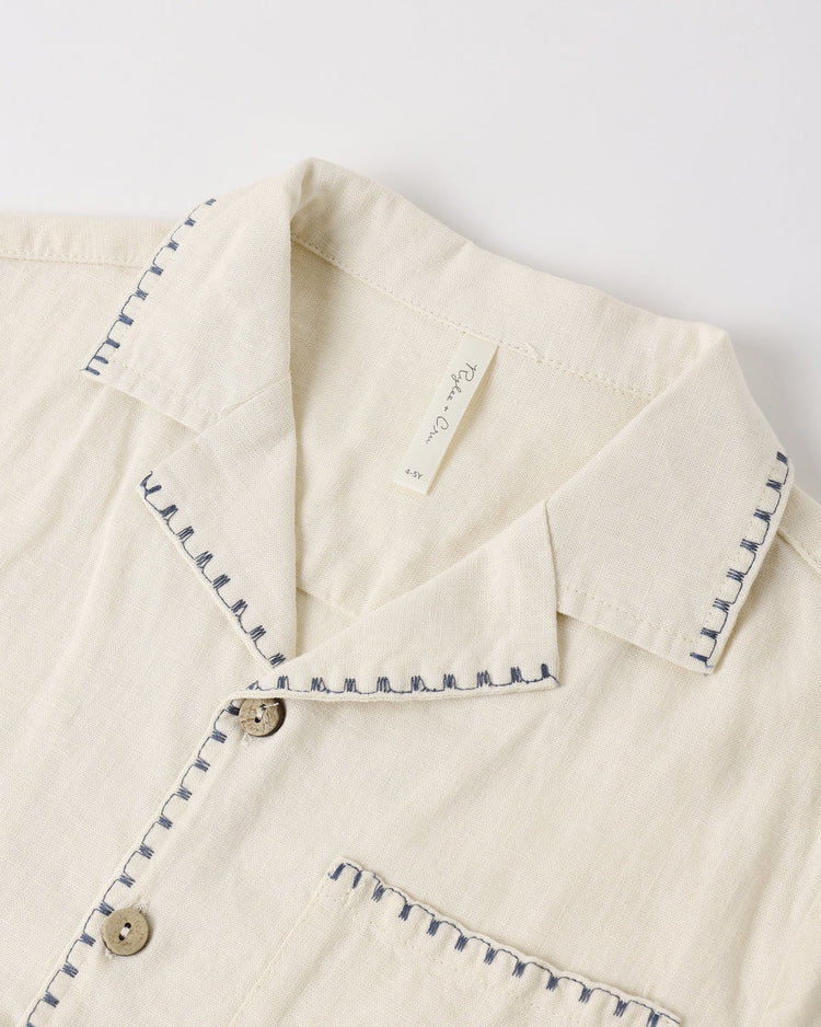 Rylee + Cru Lapel Collar Shirt, Sailor