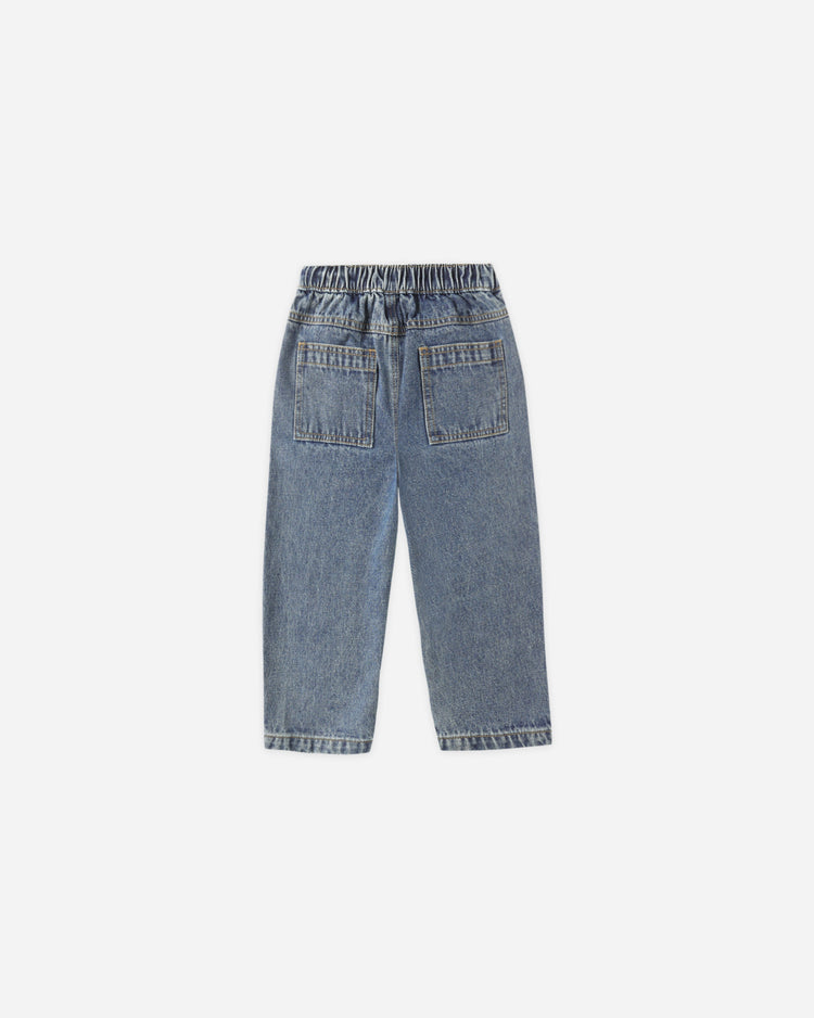 Rylee + Cru Baggy Pant, Indigo Denim