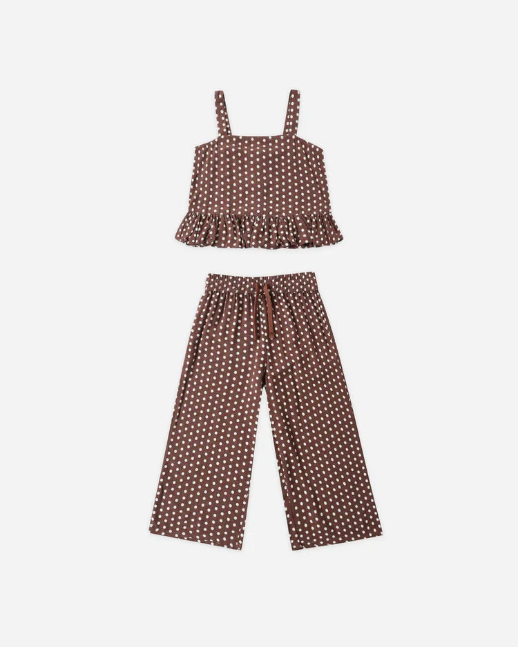 Rylee + Cru Kayli Set, Chocolate Polka Dot
