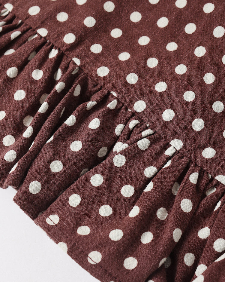 Rylee + Cru Kayli Set, Chocolate Polka Dot
