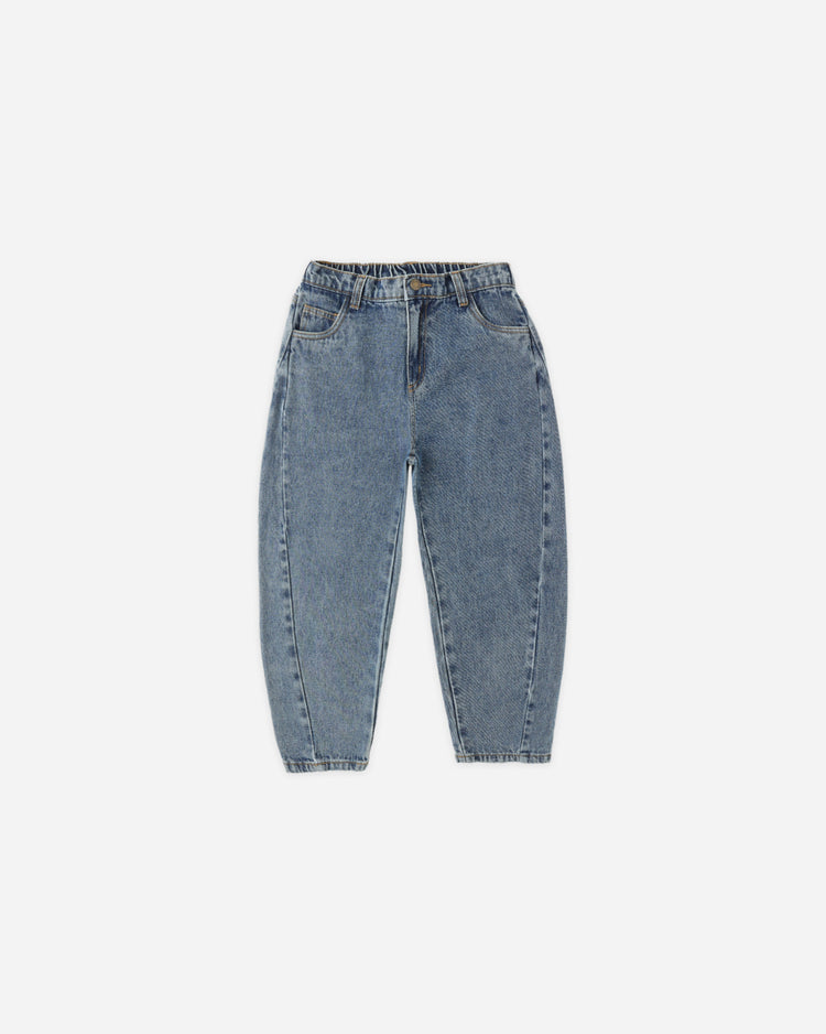 Rylee + Cru Barrel Pant, Indigo Denim