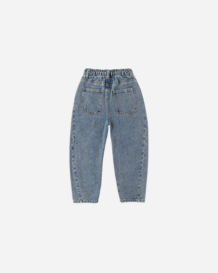Rylee + Cru Barrel Pant, Indigo Denim