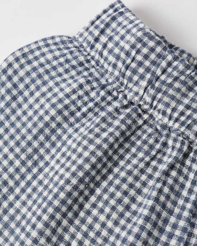 Rylee + Cru Juniper Set, Marine Gingham