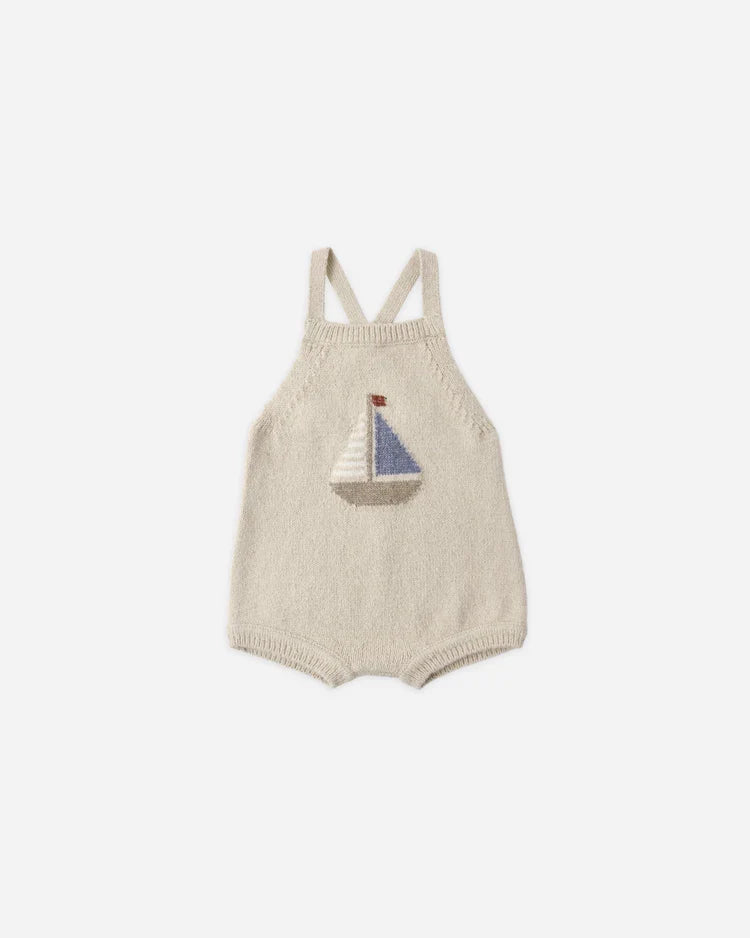 Rylee + Cru Fisher Romper, Sailboat