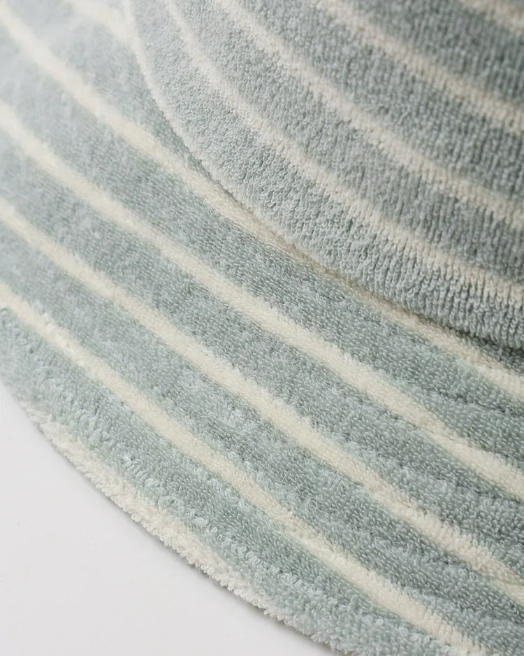Rylee + Cru Bucket Hat, Seafoam Terry Stripe