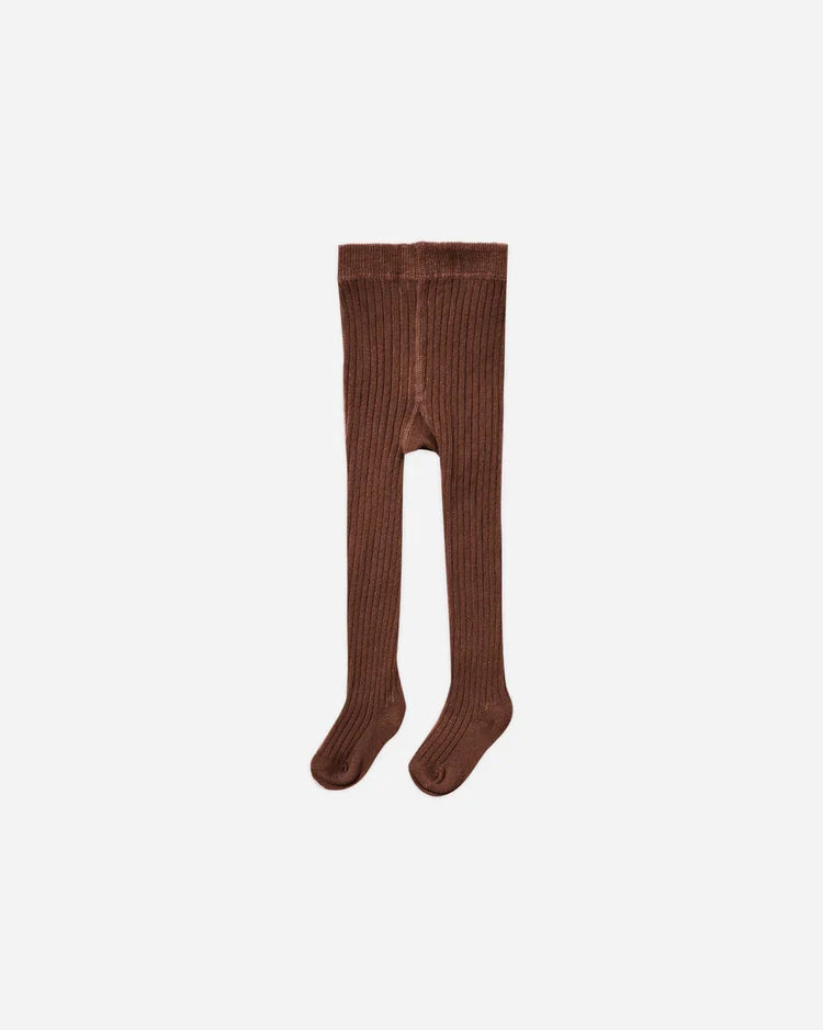 Rylee + Cru Ribbed Tights, Brown