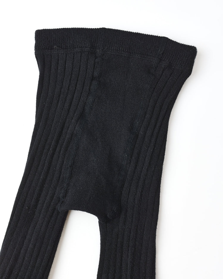 Rylee + Cru Ribbed Tights, Black