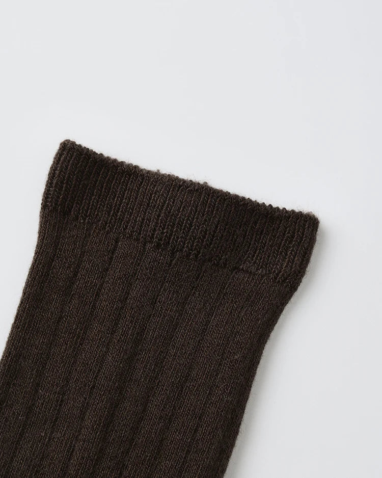 Rylee + Cru Ribbed Socks, Brown and Dusty Blue, 2 Pack