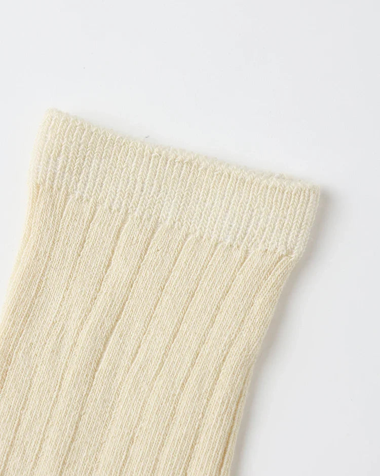 Rylee + Cru Ribbed Socks, Black and Antique, 2 Pack