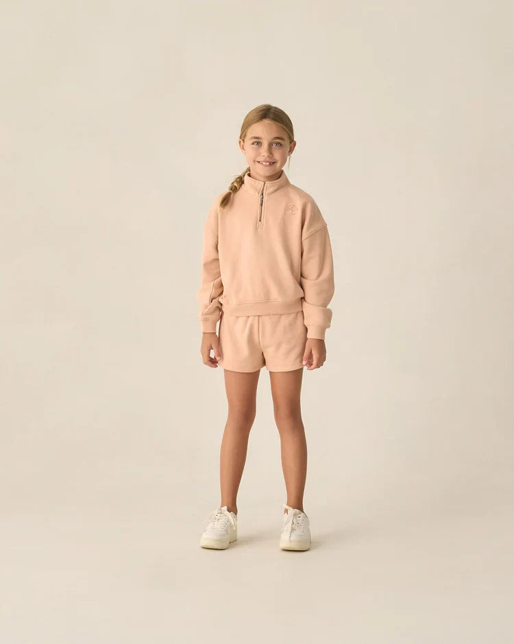 Rylee + Cru Half Zip Sweatshirt, Melon
