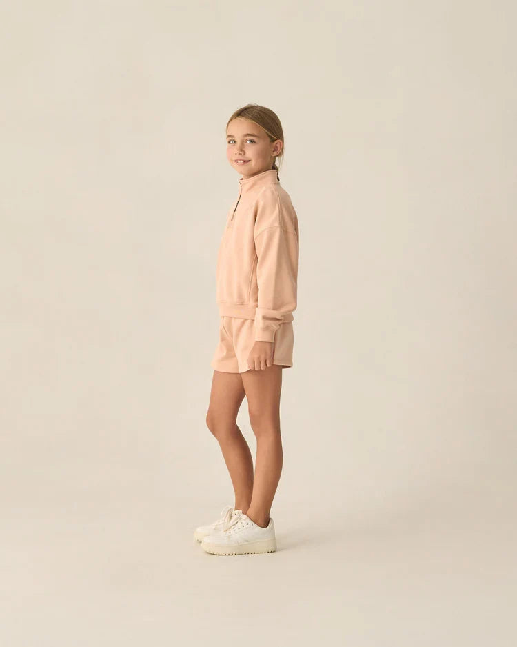 Rylee + Cru Half Zip Sweatshirt, Melon
