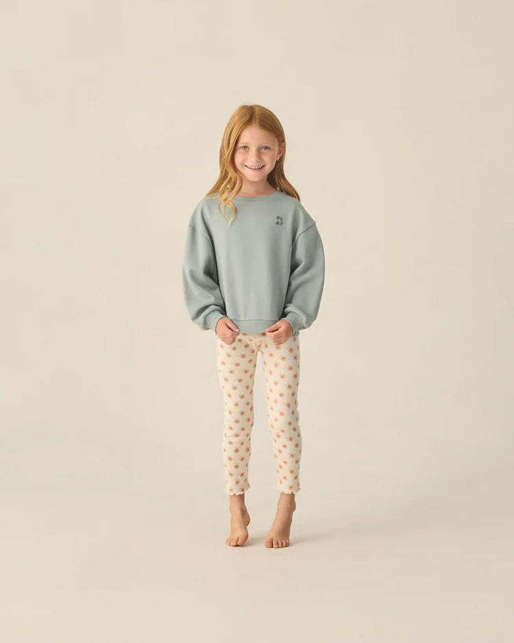 Rylee + Cru Ribbed Legging Set, Natural and Melon