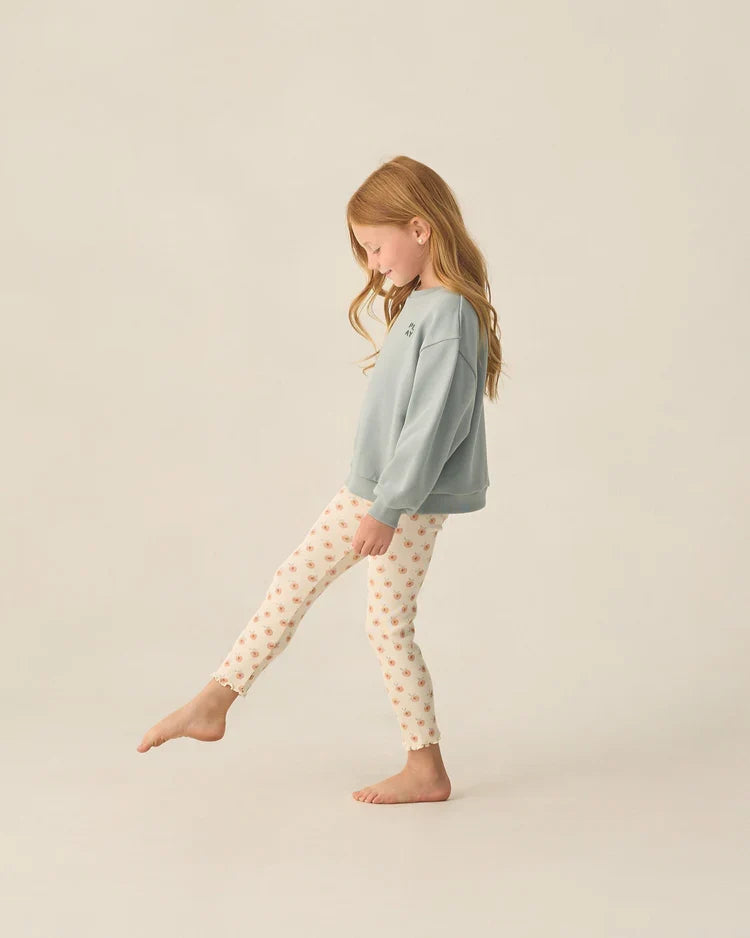 Rylee + Cru Ribbed Legging Set, Natural and Melon