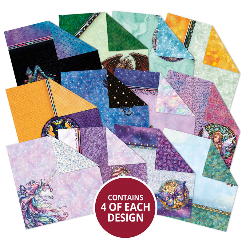 Stained Glass Mystical Worlds 8" x 8" Paper Pad