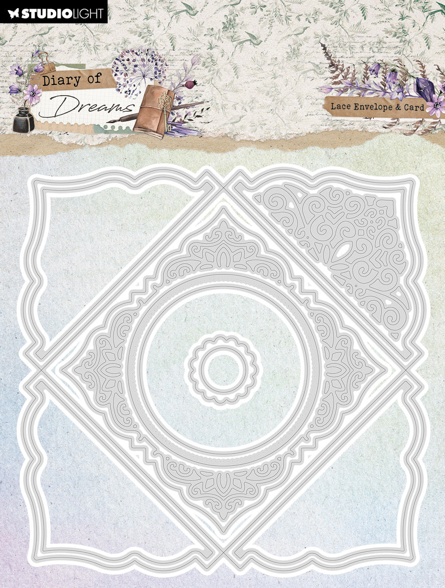 SL Cutting Die Lace Envelope Diary of Dreams 12 PC